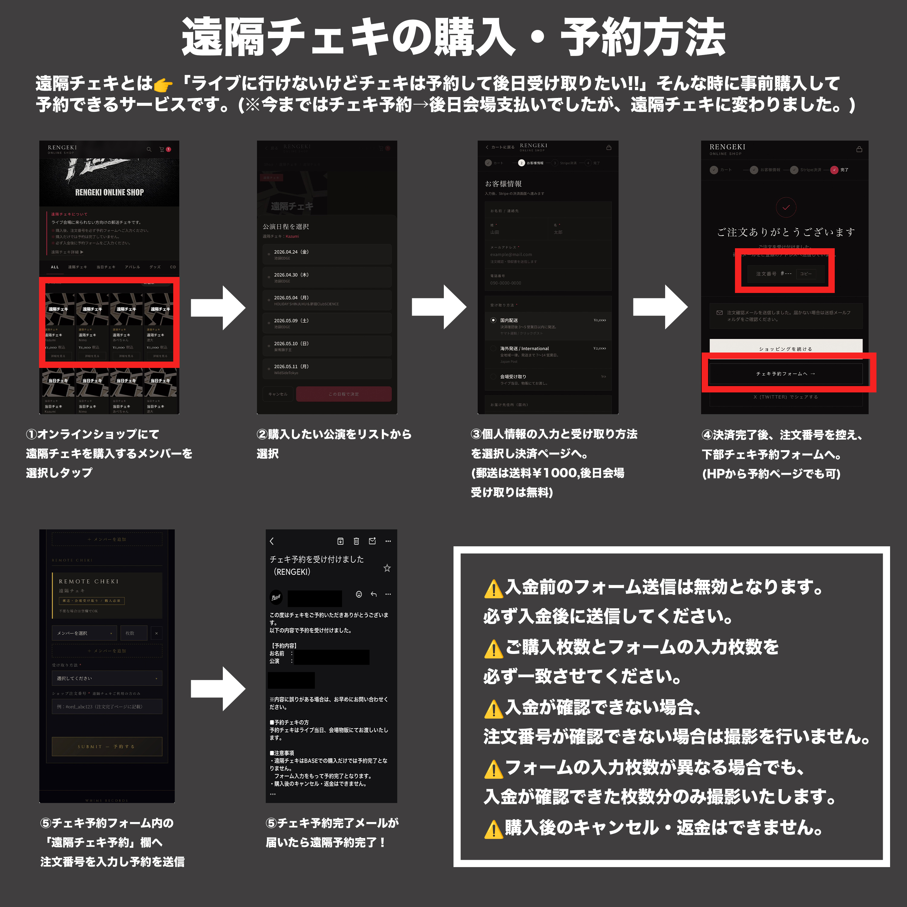 遠隔チェキの購入・予約方法